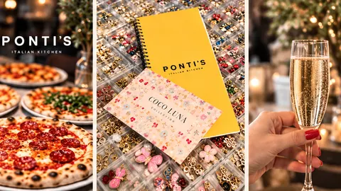 Prosecco, Pizza & Sparkle with Coco Luna Collection poster