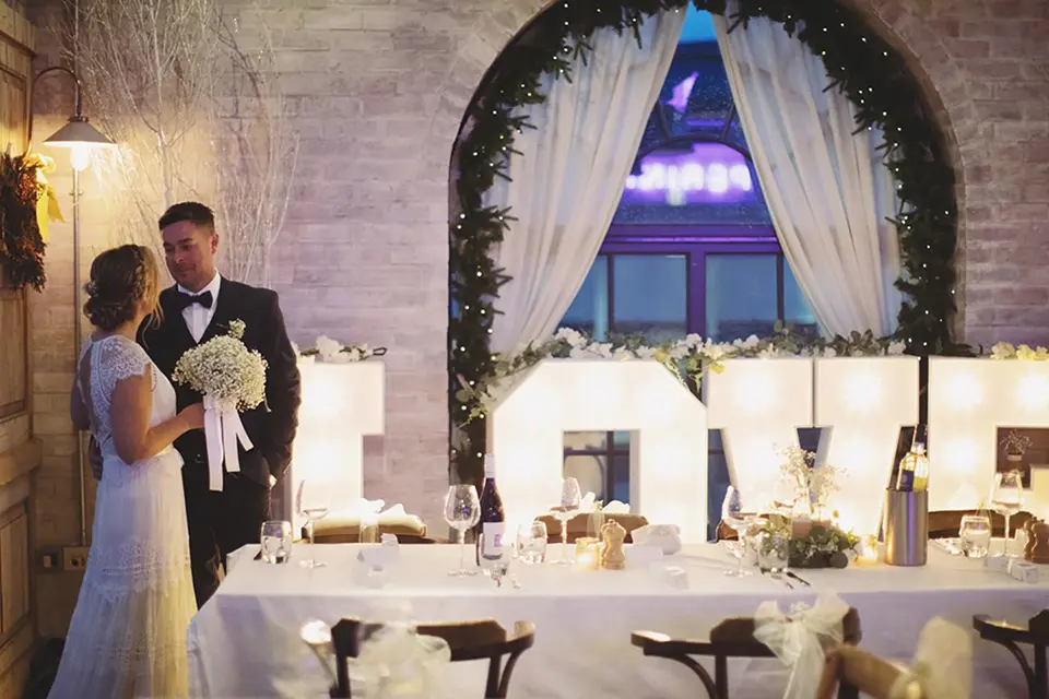 A wedding taken place within Ponti's Italian Kitchen, Fox Valley Sheffield