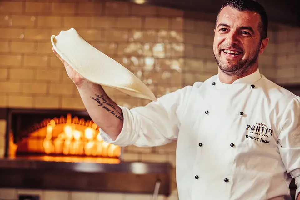 Chef Robert Huza making at Ponti's Italian Kitchen, Fox Valley, Sheffield